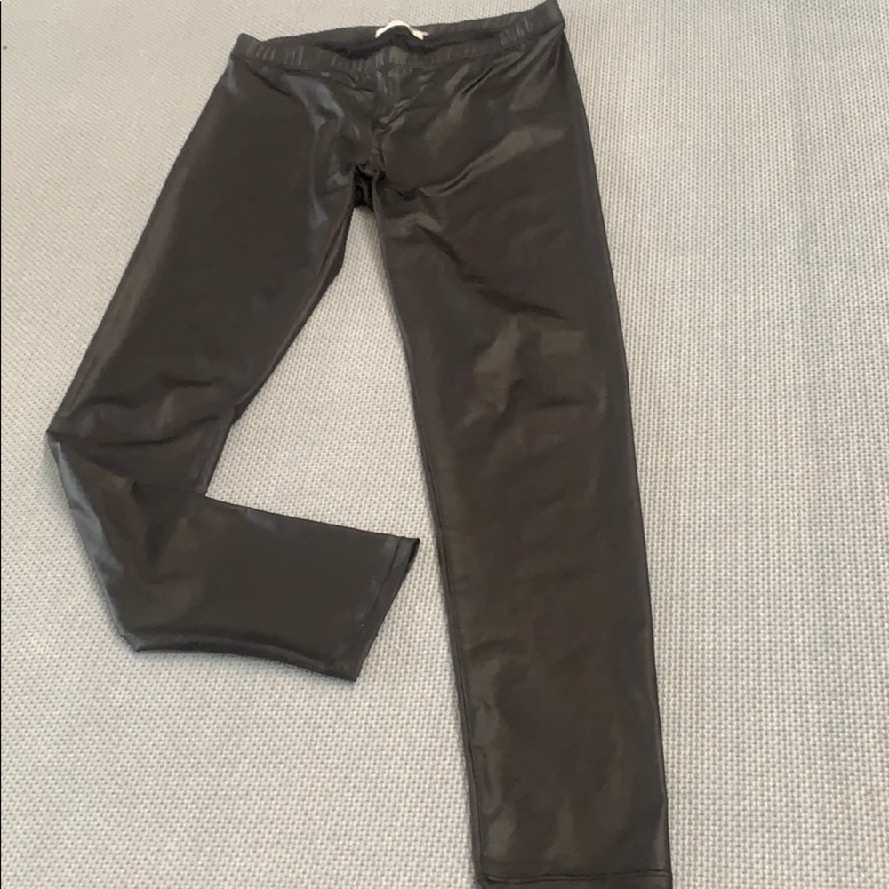 Leather like tights nwot
